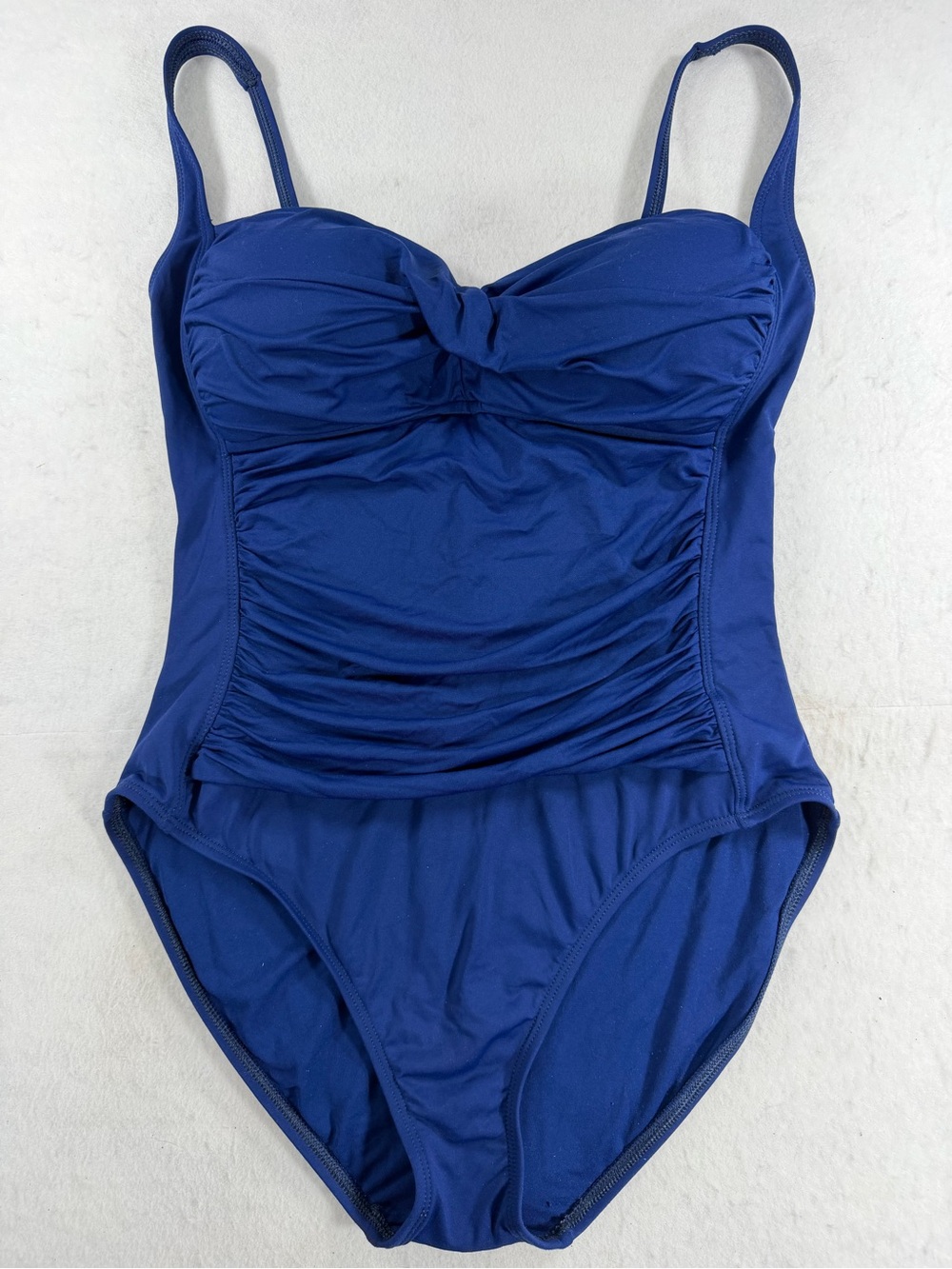 La Blanca Royal Blue Twist-Front One-Piece Swimsuit